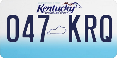 KY license plate 047KRQ