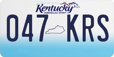 KY license plate 047KRS