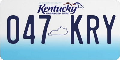 KY license plate 047KRY