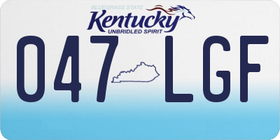KY license plate 047LGF