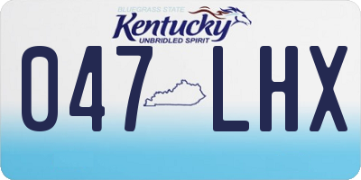 KY license plate 047LHX