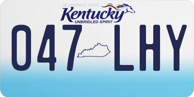 KY license plate 047LHY