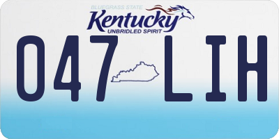 KY license plate 047LIH