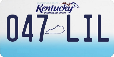 KY license plate 047LIL
