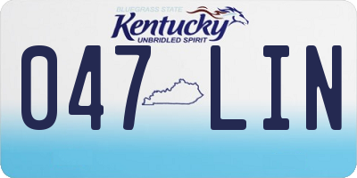 KY license plate 047LIN