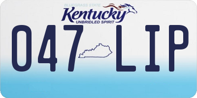 KY license plate 047LIP
