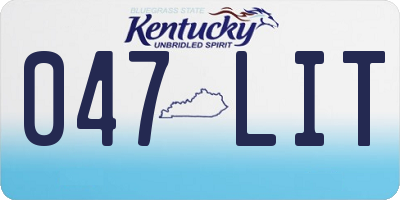 KY license plate 047LIT