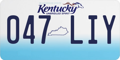 KY license plate 047LIY