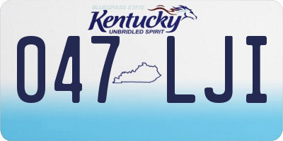 KY license plate 047LJI