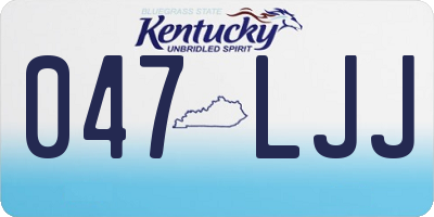 KY license plate 047LJJ