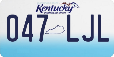 KY license plate 047LJL