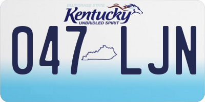 KY license plate 047LJN