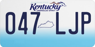 KY license plate 047LJP