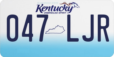 KY license plate 047LJR