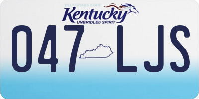 KY license plate 047LJS