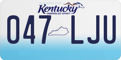 KY license plate 047LJU
