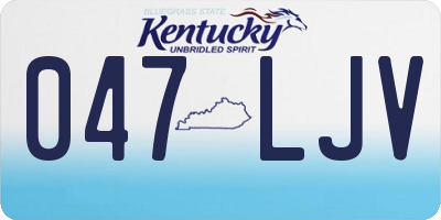 KY license plate 047LJV
