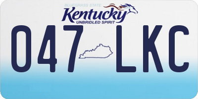 KY license plate 047LKC