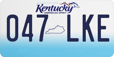 KY license plate 047LKE