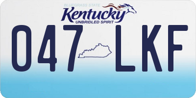 KY license plate 047LKF