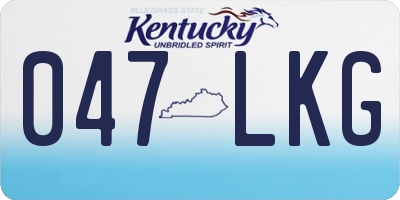 KY license plate 047LKG
