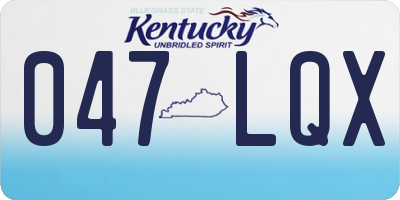 KY license plate 047LQX