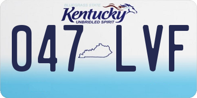 KY license plate 047LVF