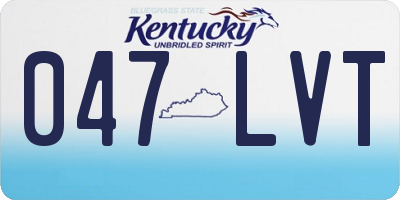 KY license plate 047LVT
