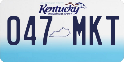 KY license plate 047MKT
