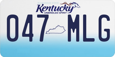 KY license plate 047MLG