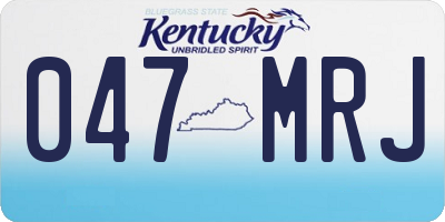 KY license plate 047MRJ