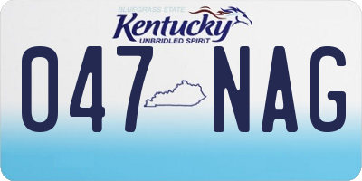 KY license plate 047NAG