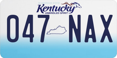 KY license plate 047NAX