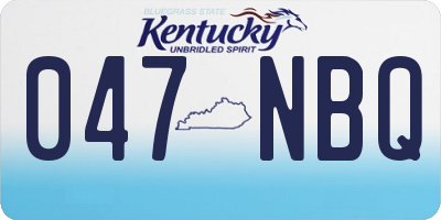 KY license plate 047NBQ
