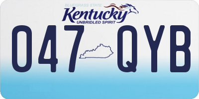 KY license plate 047QYB