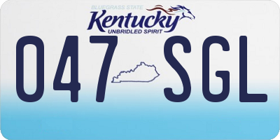 KY license plate 047SGL