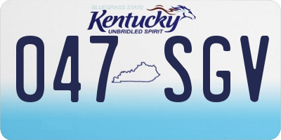 KY license plate 047SGV