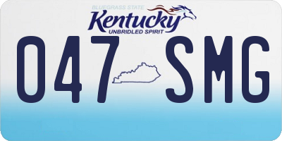 KY license plate 047SMG