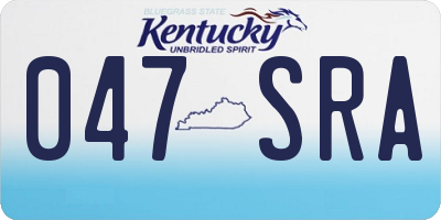 KY license plate 047SRA