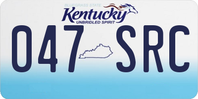 KY license plate 047SRC