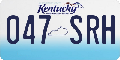 KY license plate 047SRH