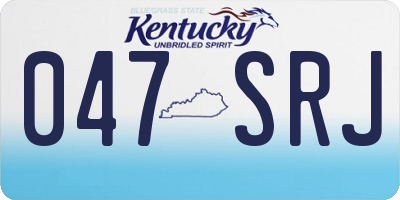 KY license plate 047SRJ