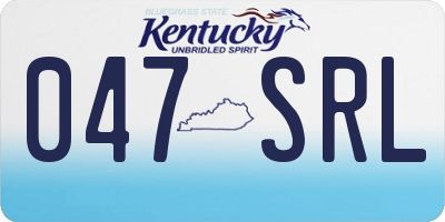 KY license plate 047SRL