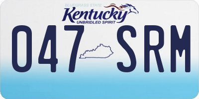KY license plate 047SRM