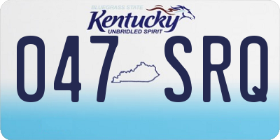 KY license plate 047SRQ