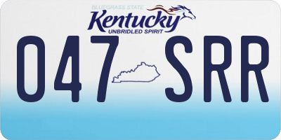 KY license plate 047SRR