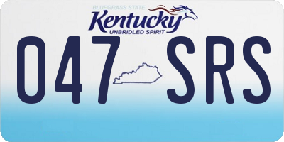 KY license plate 047SRS
