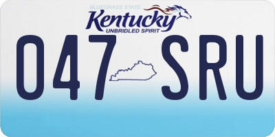 KY license plate 047SRU