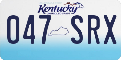 KY license plate 047SRX