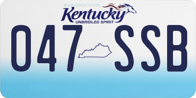 KY license plate 047SSB